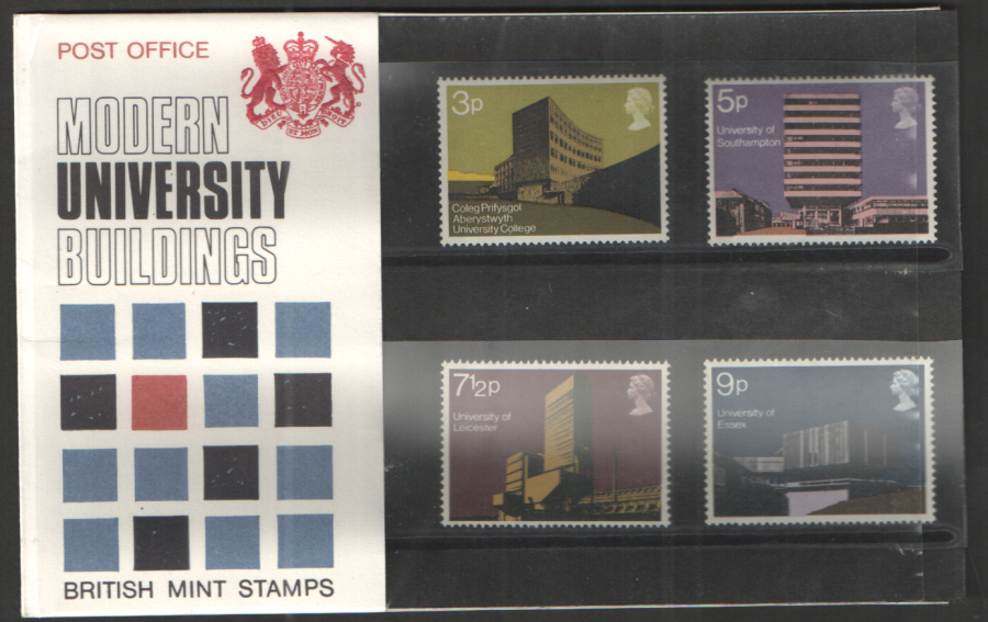 (image for) 1971 Modern Universities Type A - One Tuft Royal Mail Presentation Pack 33 - Click Image to Close